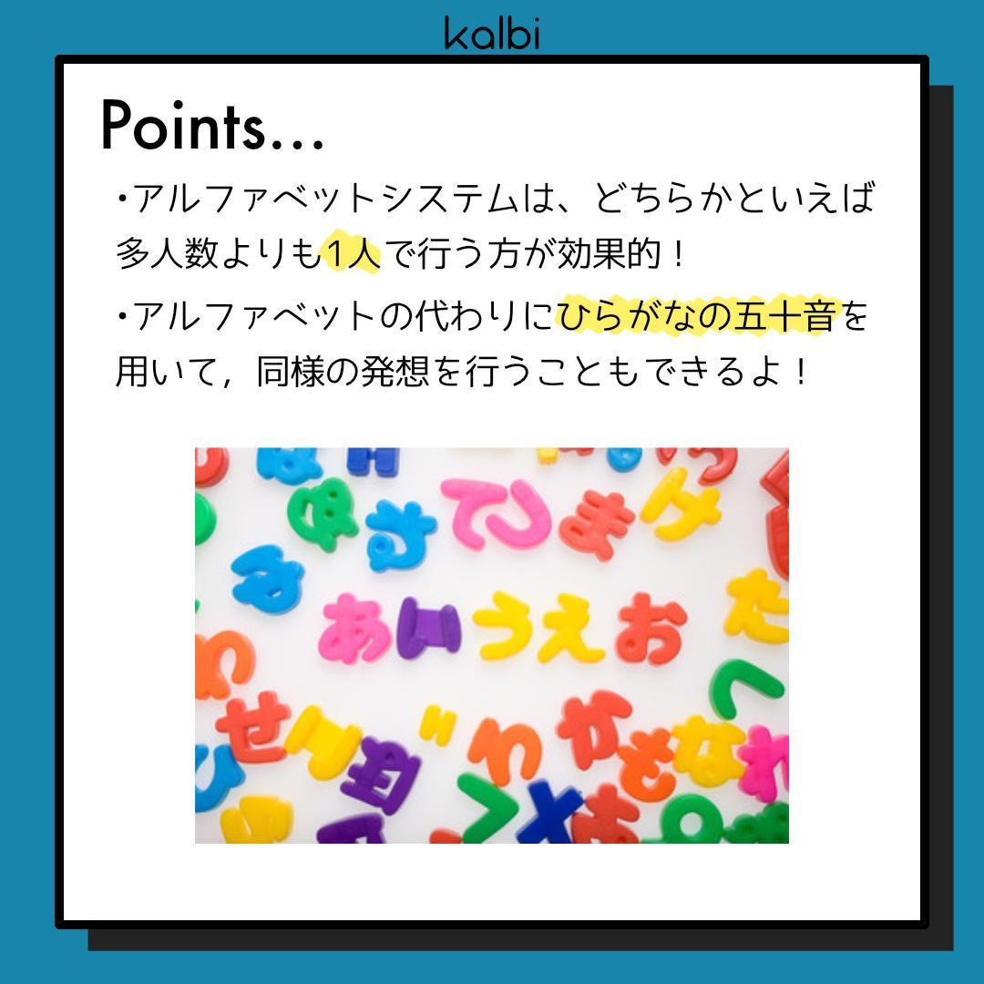 Método del Sistema Alfabético - ポイント
