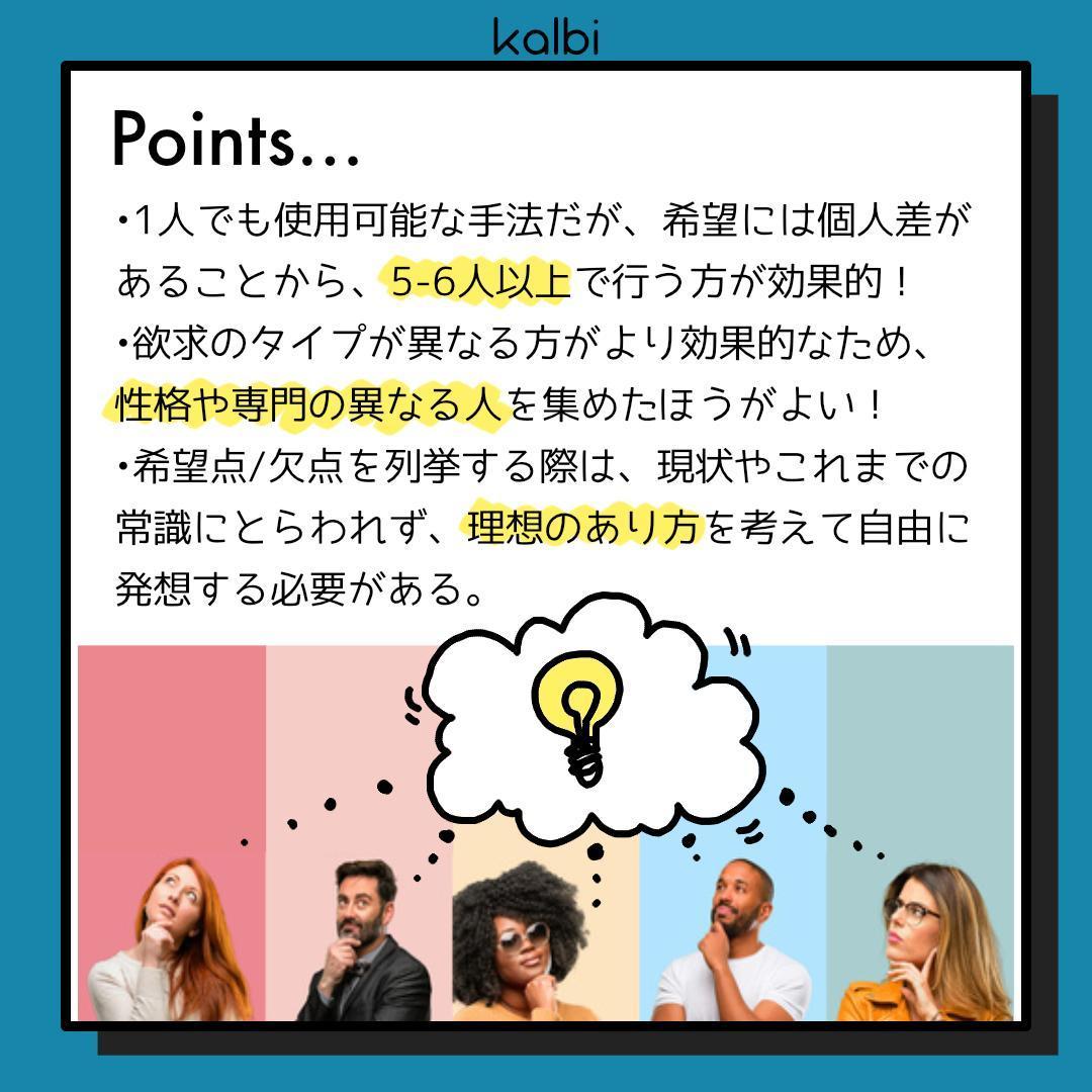 Método de Listado de Esperanzas / Listado de Defectos - ポイント